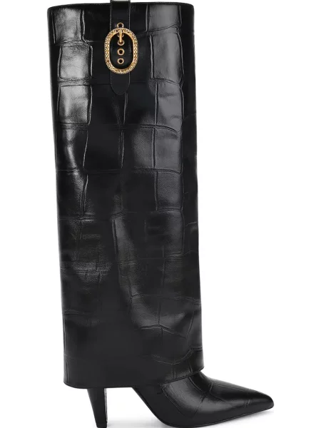 Кожаные ботфорты Kurt Geiger London черные