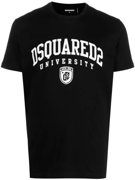 Tricou Dsquared2 cu imagine scurt negru