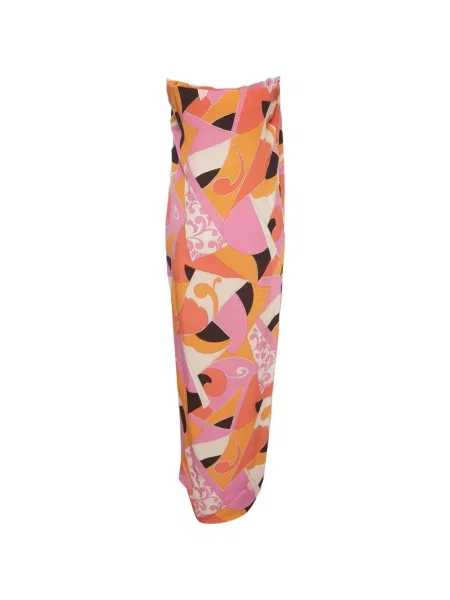 Rochie maxi Ella Luna cu imagine cu imprimeu abstract evazată roz