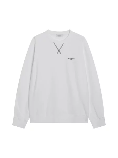 Bluza nierozpinana Givenchy z okrągłym dekoltem biała