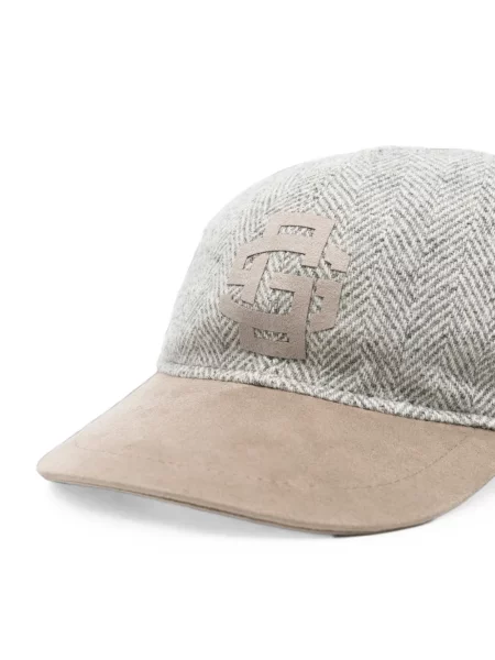 Șapcă Gran Sasso cu model herringbone gri