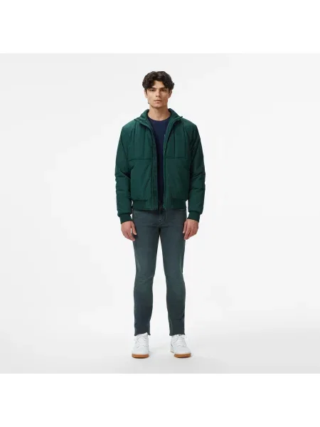 Lacoste Spodnie Jeansowe O Dopasowanym Kroju granatowe