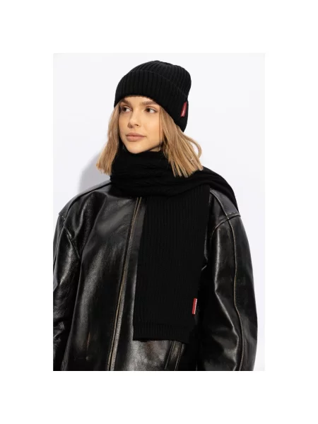 Czapka Dsquared2 wełniana czarna