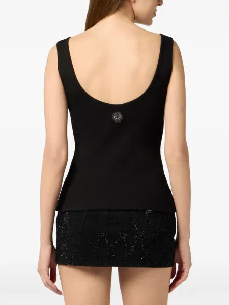 Top Philipp Plein cu model floral negru
