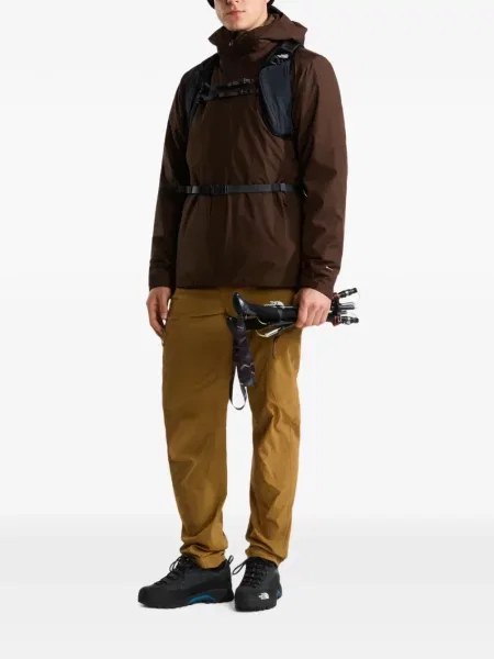 Geacă The North Face cu glugă maro