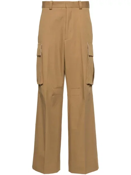 Pantaloni cargo Victoria Beckham din țesătură twill maro