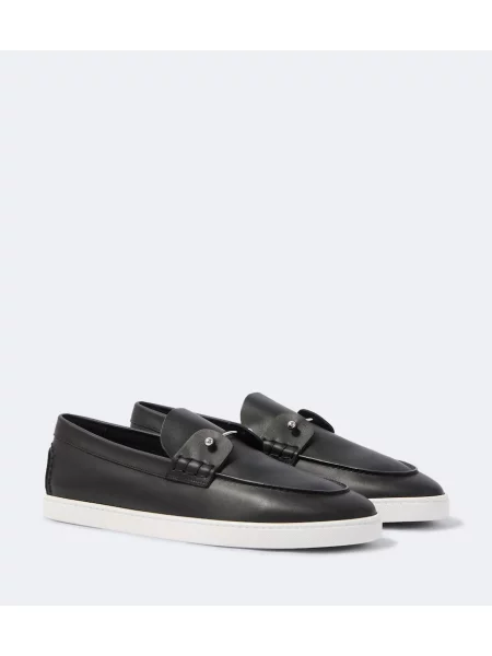 Bőr slip on loafer Christian Louboutin fekete