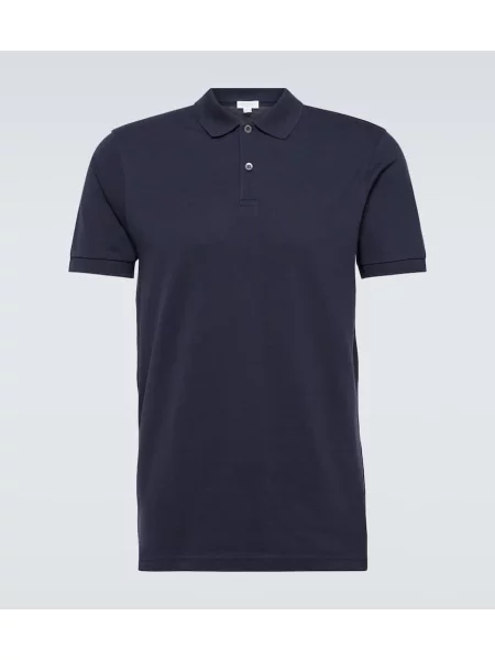 Polo majica Sunspel modra