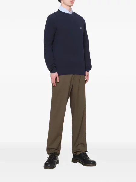 Pulover Fred Perry cu broderie albastru