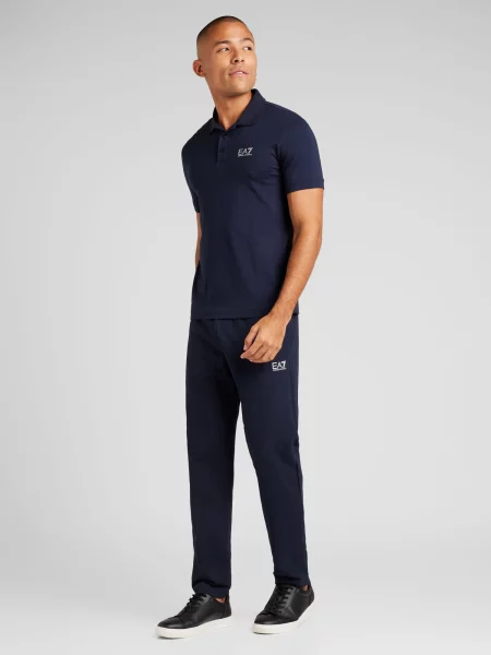 Emporio Armani polo tričko pánske s elastanom modrá
