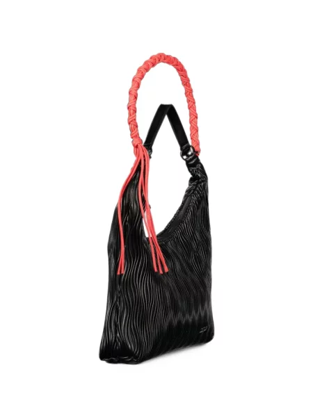 Geantă shopper Desigual țesută negru