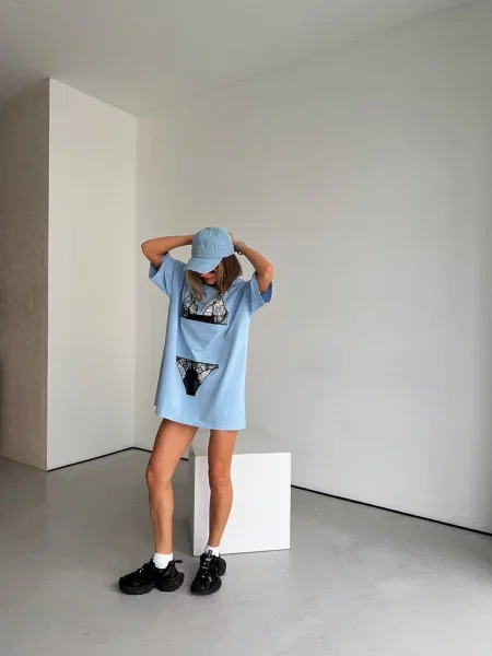 Футболка Milirud текстиль блакитний