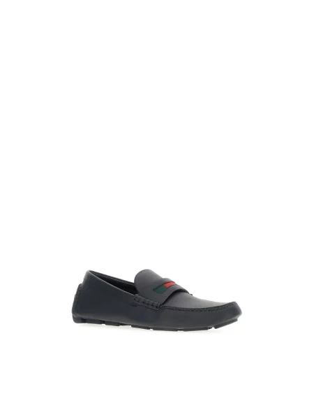 Półbuty Gucci skórzane niebieskie