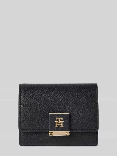 Portfel z aplikacją z logo Tommy Hilfiger czarny