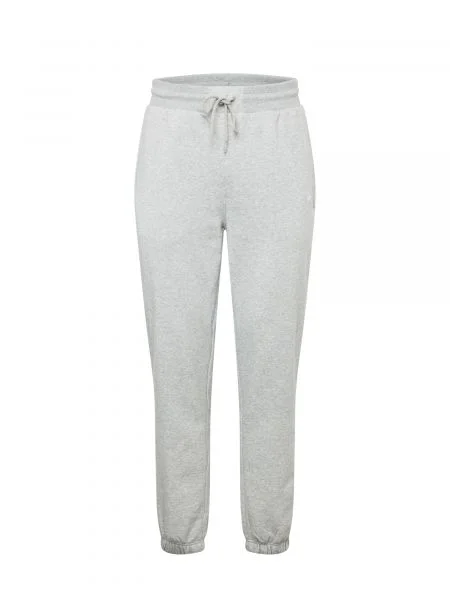 NEW ERA Pantaloni ESSENTLS gri amestecat alb