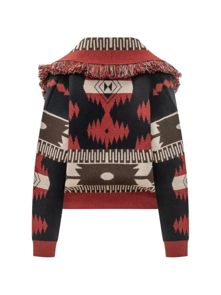Cardigan Alanui cu franjuri roșu