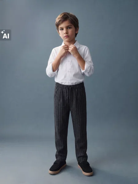Sinsay Pruhované kalhoty pull-on vícebarevná
