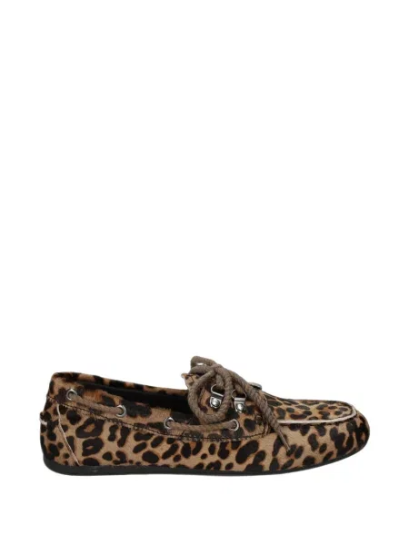 Pantofi loafer Bibi Lou cu șireturi cu imagine cu model leopard maro