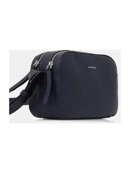 Coccinelle torebka crossbody skórzana niebieska