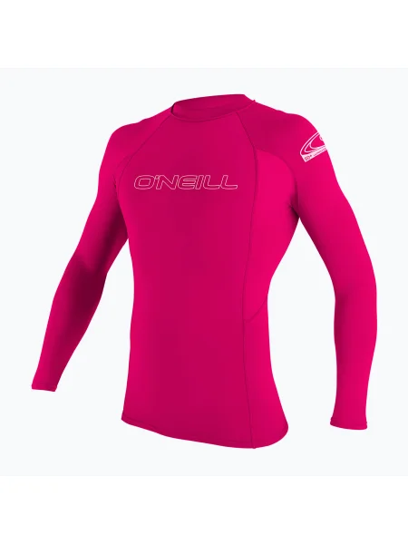 Детска блуза за плуване с дълъг ръкав O'Neill Basic Skins LS Rash Guard watermelon розово