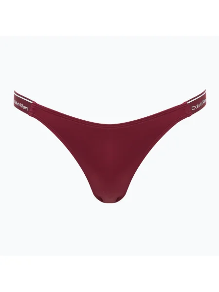Partea de jos a costumului de baie Calvin Klein Curved Delta Bikini plum glaze