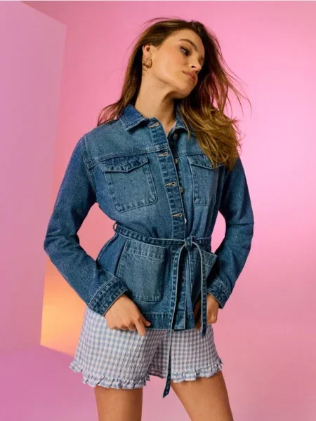 Джинсова сорочка з синій