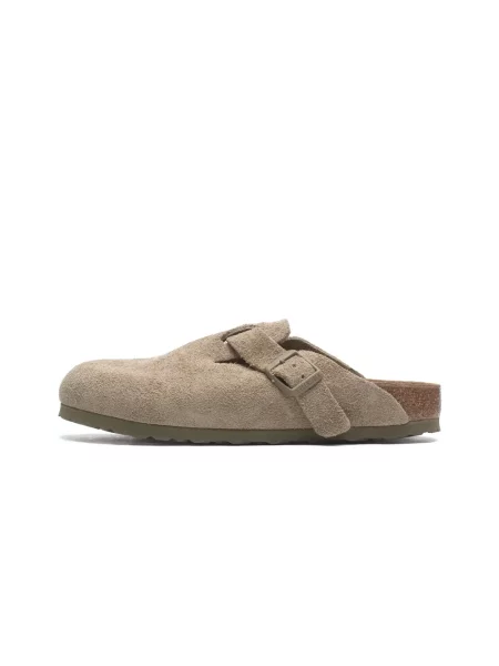 Birkenstock Klapki Boston Leve Zielony beżowe