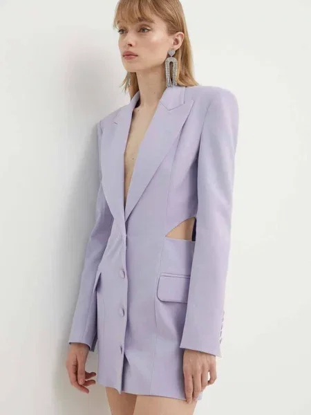 Aniye By sukienka fioletowy mini dopasowana