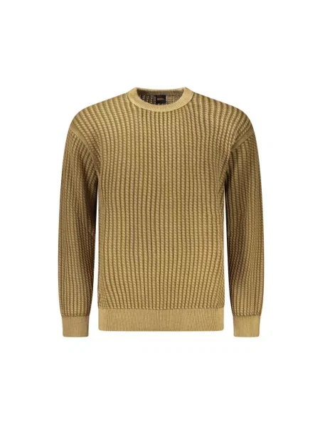 Sweter Hugo Boss brązowy