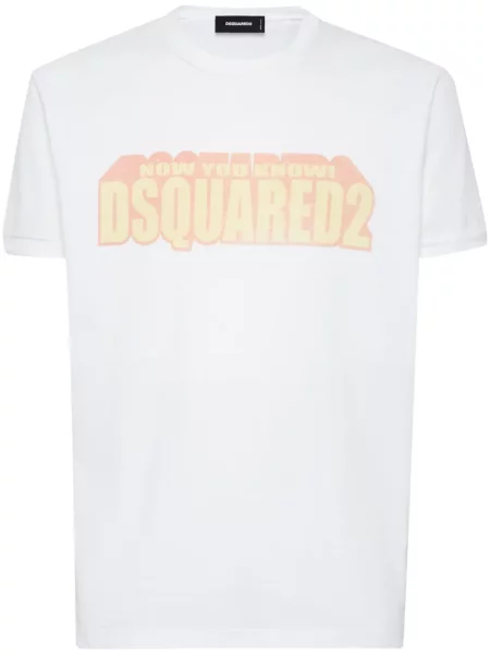 Tricou Dsquared2 cu imagine alb