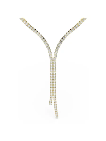 Swarovski naszyjnik pozłacany z cyrkonią MATRIX biały