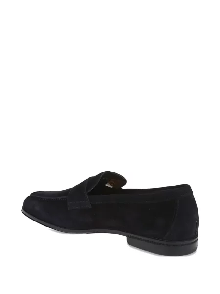 Pantofi loafer Doucal's din piele de căprioară albastru