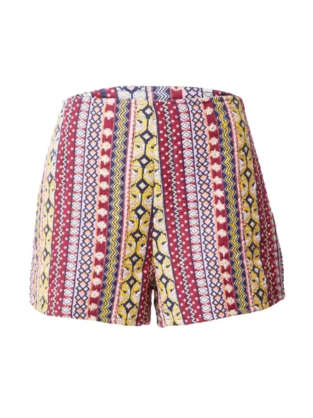 Warehouse Pantaloni / roz deschis / bleumarin / mov zmeură galben