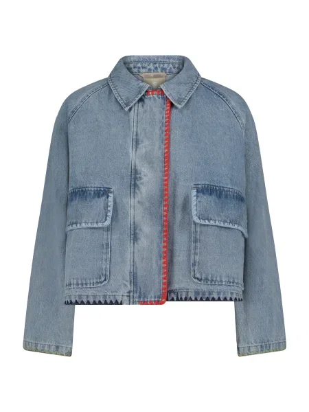 Amber & June Prehodna jakna moder denim