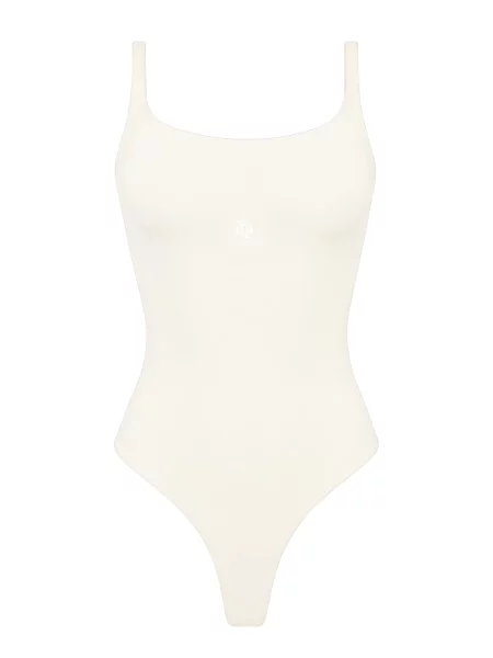 GOD SAVE QUEENS Body Second Skin Square-Neck Bodysuit krém