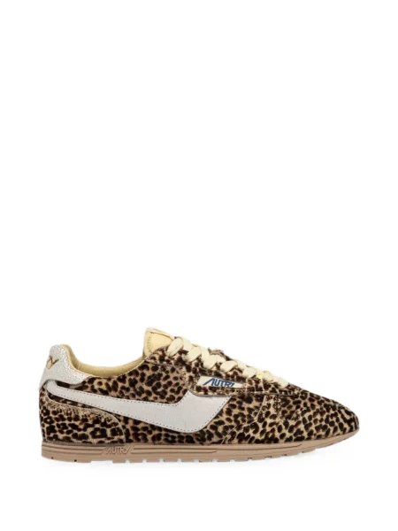 Sneakerși Autry cu imagine cu model leopard maro