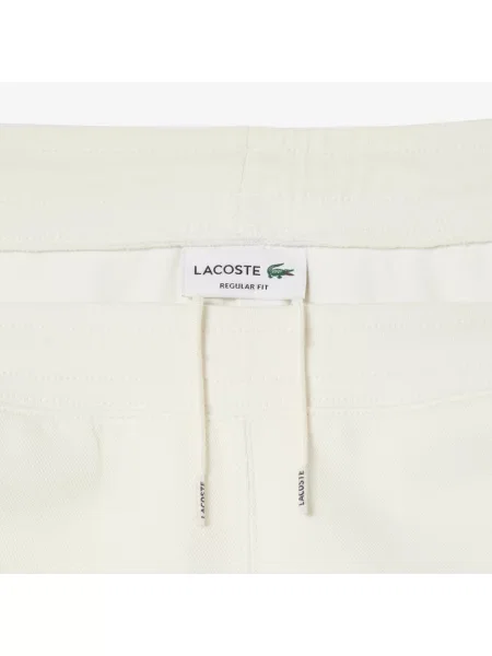 Lacoste Spodnie Dresowe Double Face Piqué biały