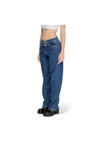 Jeansy straight leg Replay niebieskie
