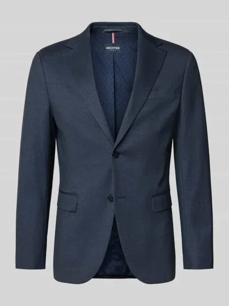 Marynarka o kroju slim fit z dodatkiem Hechter Paris granatowa