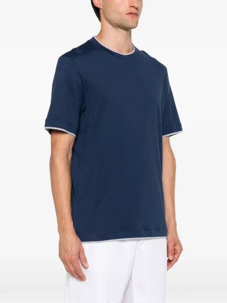 Tricou Brunello Cucinelli albastru
