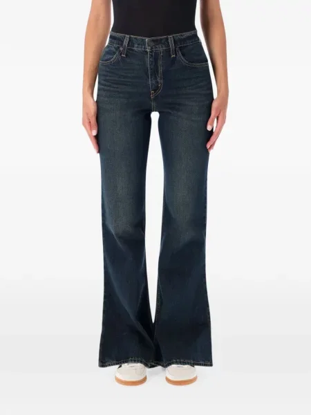 Levágott öves magas derekú szoknya Levi's® fekete