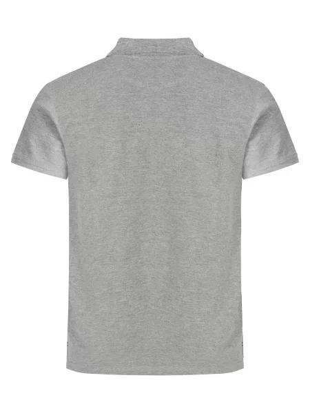 Clique Heavy Premium Polo z czesanego bawełny – grey melange szara