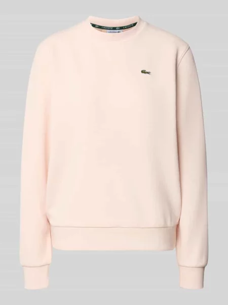 Bluza o kroju relaxed fit z mieszanki bawełny Lacoste różowa