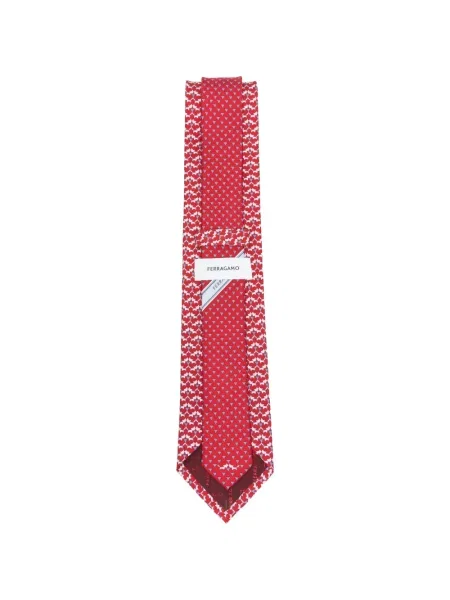 Cravată Ferragamo de mătase roșu