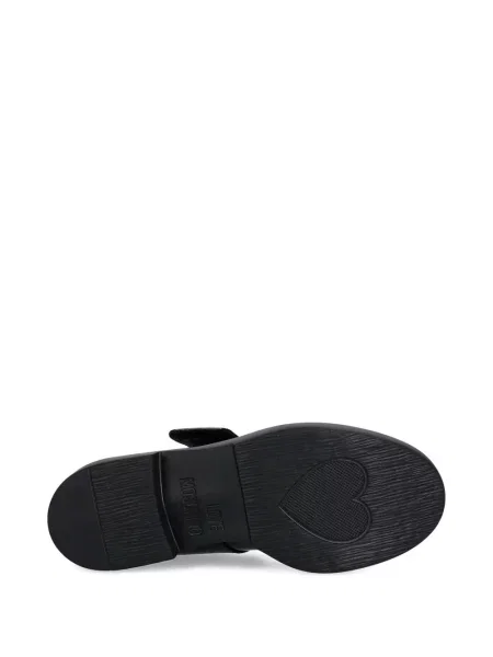 Δερμάτινα loafers Love Moschino από λουστρίνι με αγκράφα μαύρο