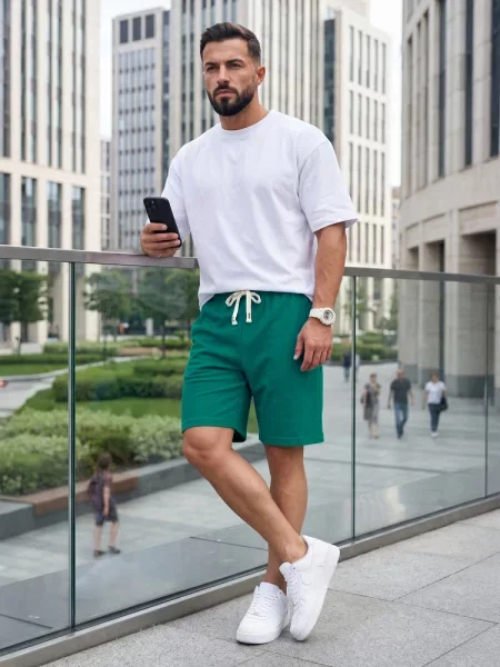 Pantaloni sport Dstreet alb