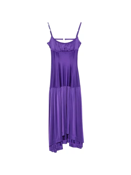 Rochie Rabanne cu volane asimetrică violet