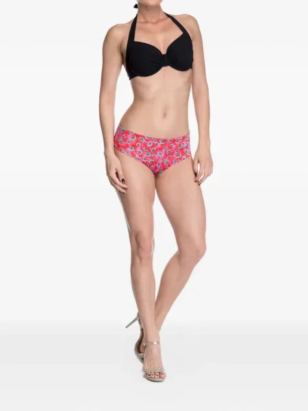 Top Banana Moon cu gât halter negru