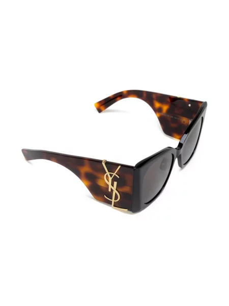 Ochelari de soare Saint Laurent Eyewear cu imprimeu geometric negru