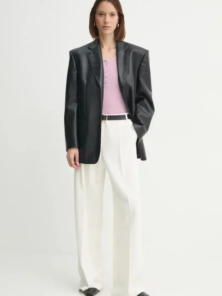 Вовняний светр Herskind Agnes легкий фіолетовий